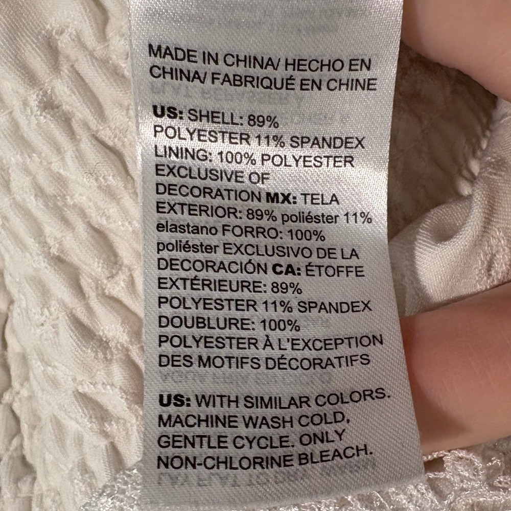 White House‎ Black Market Ivory Camisole Lace Pom Pom Smocked Medium - Picture 4 of 4
